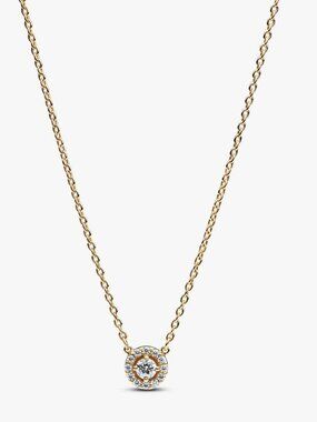 Pandora Round Pavé Halo Pendant Necklace